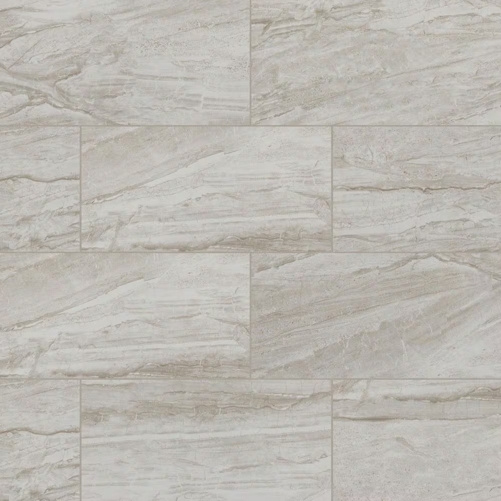 Vigo Gris 12 In. X 24 In. Matte Ceramic Stone Look Floor and Wall Tile (16 Sq. F