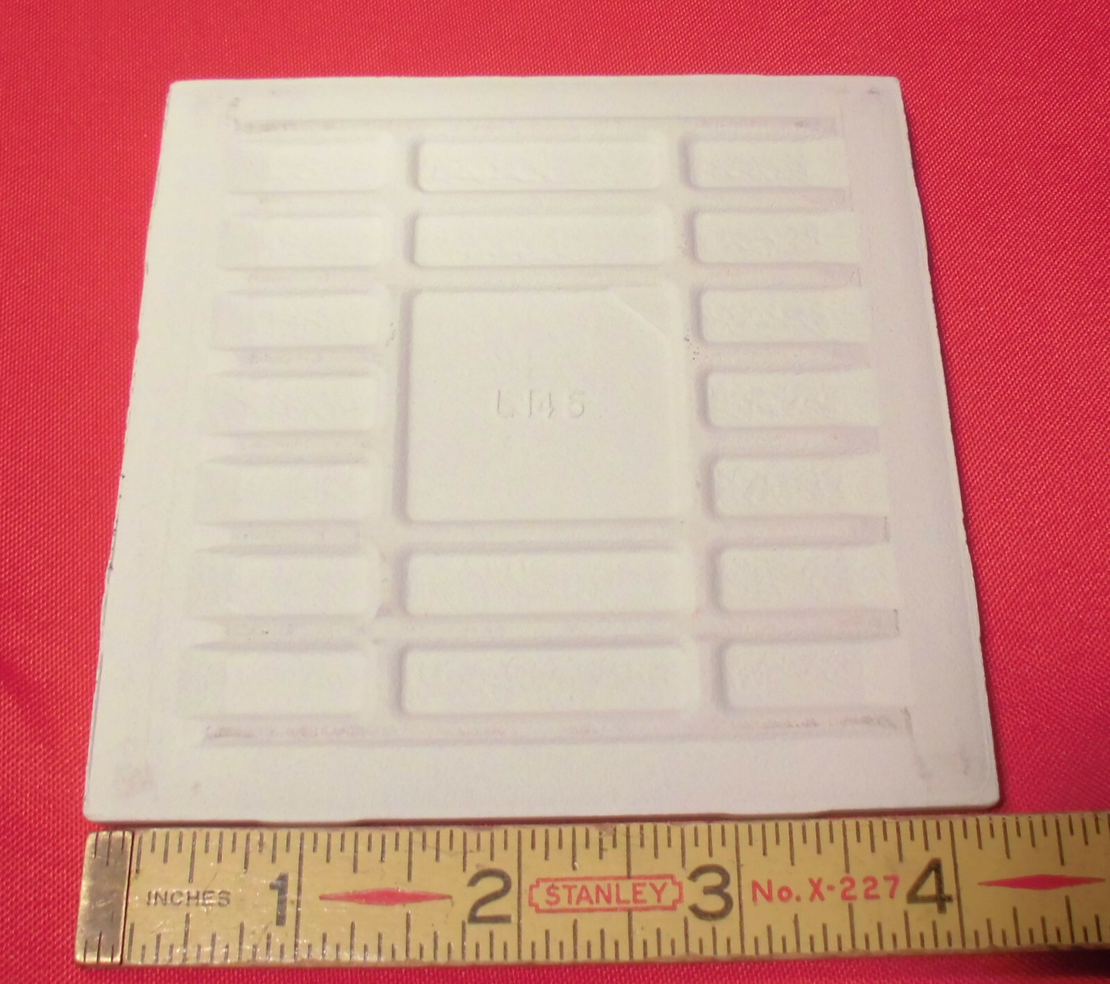 1 pc. Suede Gray; Glossy Ceramic Tile by Daltile; 4-1/4″ New Stock, darker gray