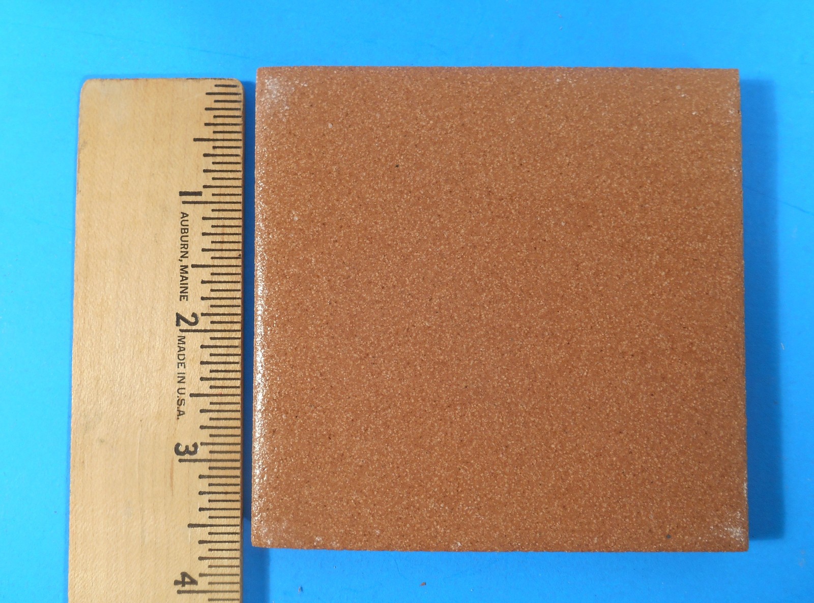Lot of 9 Terra Cottta Semi-Gloss Ceramic Tiles 3-5/8″x3-5/8″