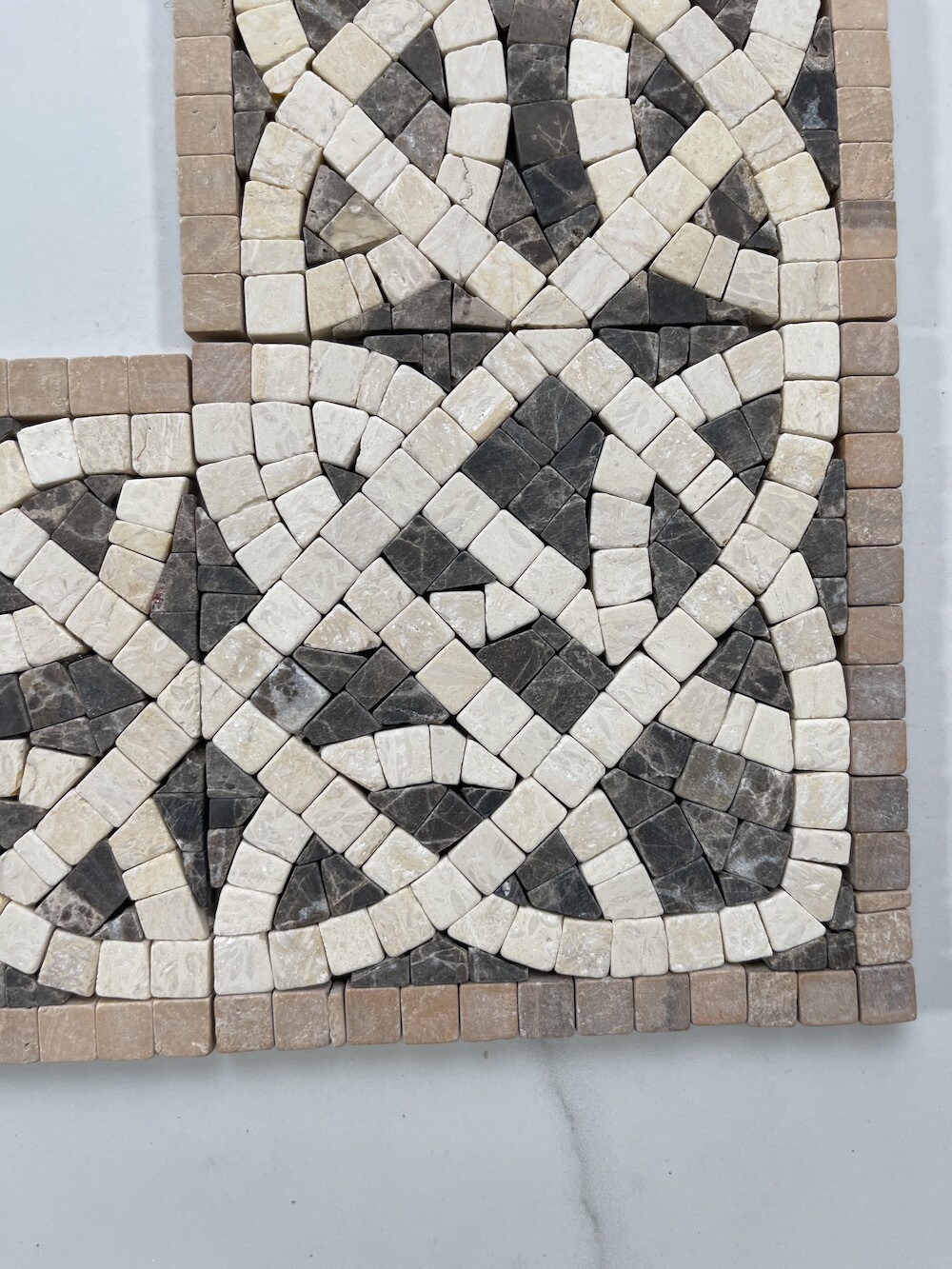 B0086T Marble Mosaic Border Accent Listello Tile Cythera Sunny 4.7×12 Tumbled