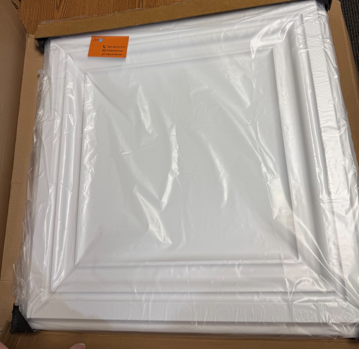 PVC Ceiling Tiles, 2’x2′ Plastic Sheet in White 12-Pack Glue Down
