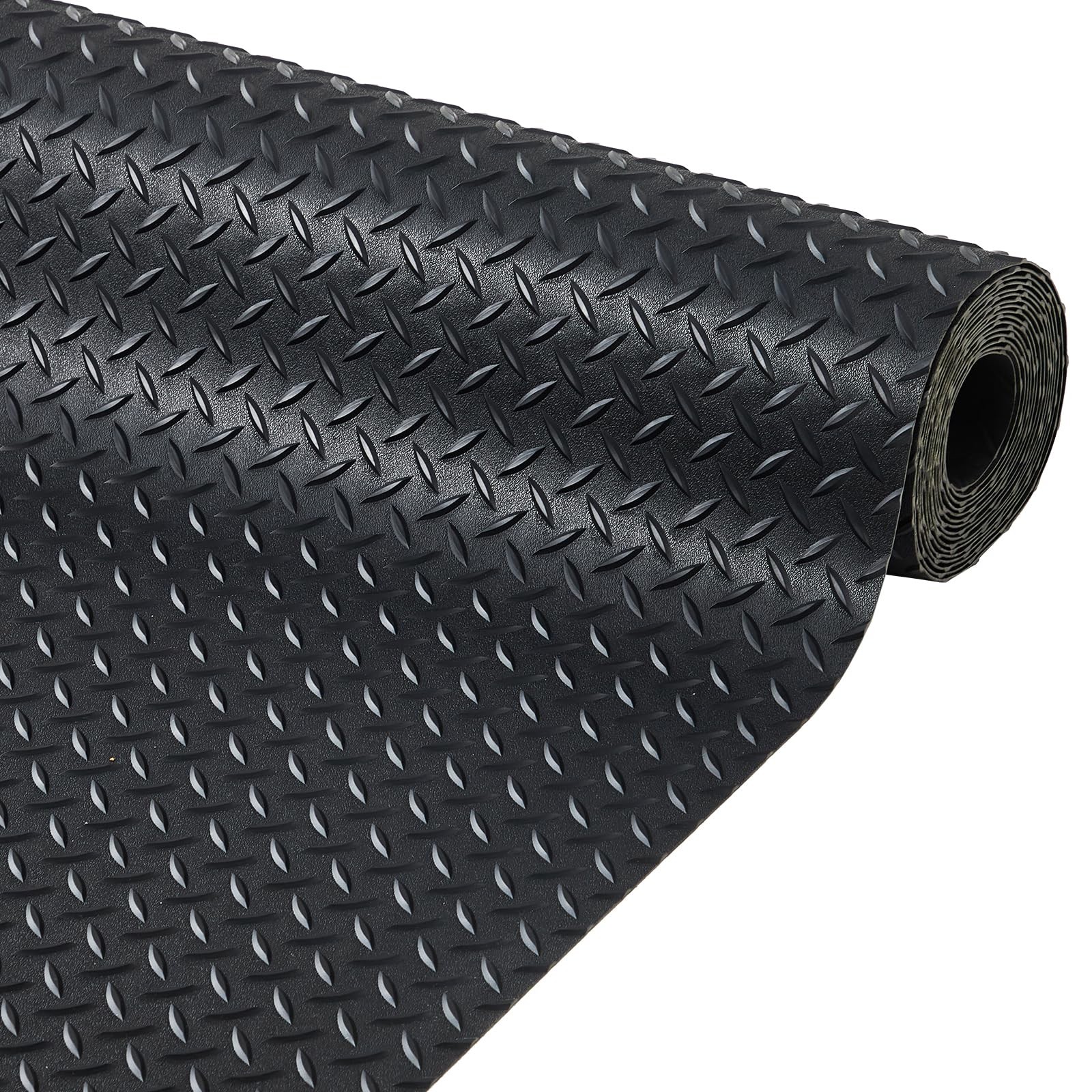 Non-Slip Garage Floor Mat, 2.8mm Thickened Diamond Plate PVC Rubber Floor Roll