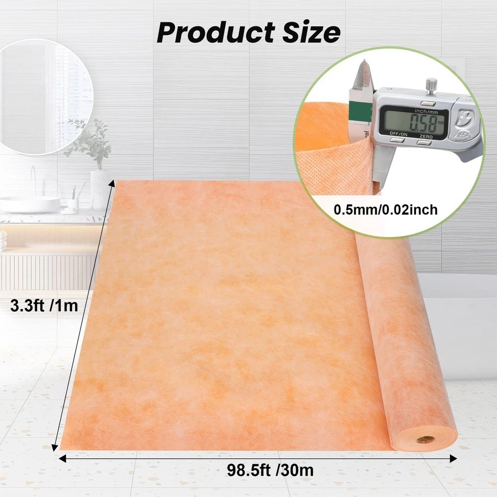 Waterproofing Membrane for Shower,Waterproof Membrane 3.3 FTx98.5 FT Roll(323…