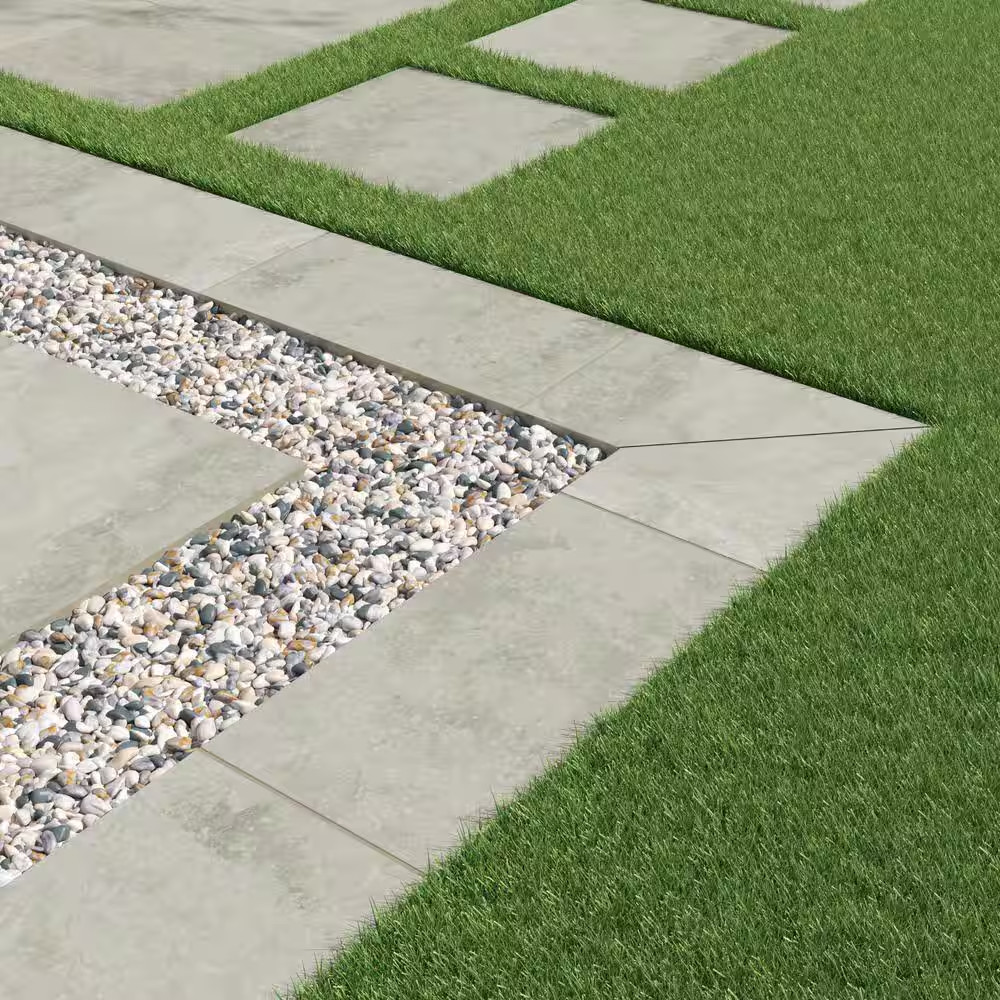 Argento Travertino 2 Cm. X 24 In. X 24 In. Matte Porcelain Stone Look Paver Tile