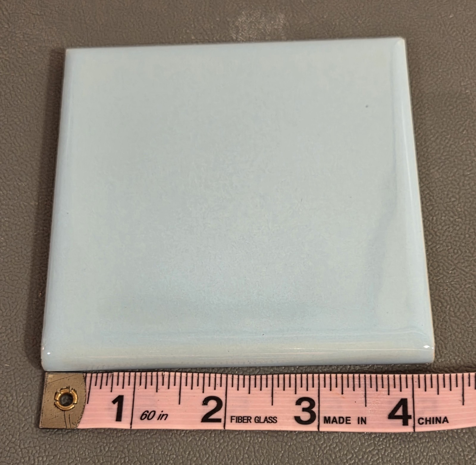 Vintage Romany Spartan Ceramic Tile: Glossy Baby Light Blue 4.25″ X 4.25″