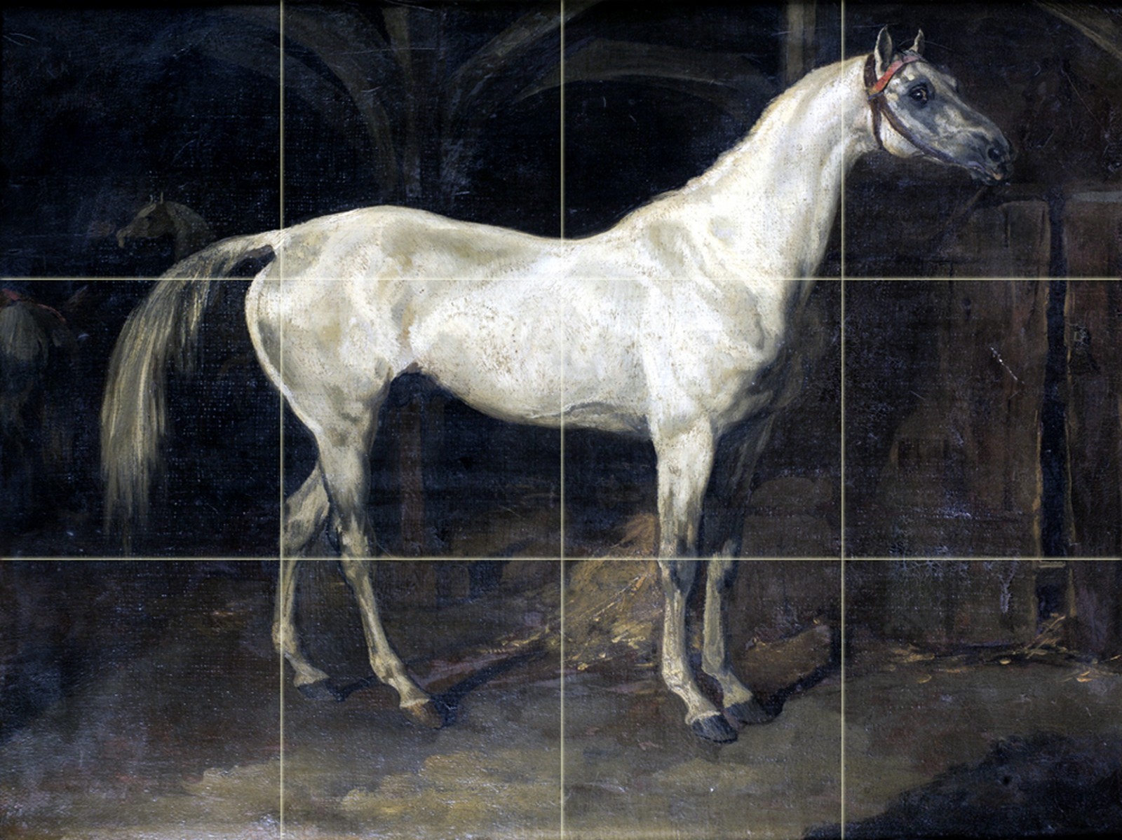 24 x 18 Art Alfred De Dreux Horse Ceramic Mural Backsplash Bath Tile #2400