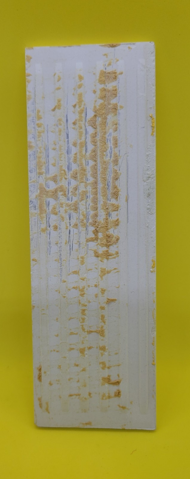 Ft Florida USA 6×2” 1970 Gloss Brown Speckled Off White Ceramic Tile Bullnose