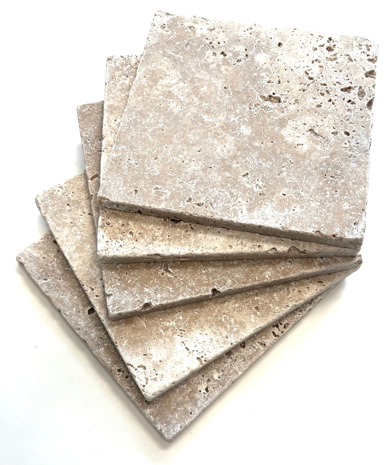 Walnut 6×6 Tumbled Aged Travertine Tile Backsplash Floor Wall (Sold by 1 SQFT)