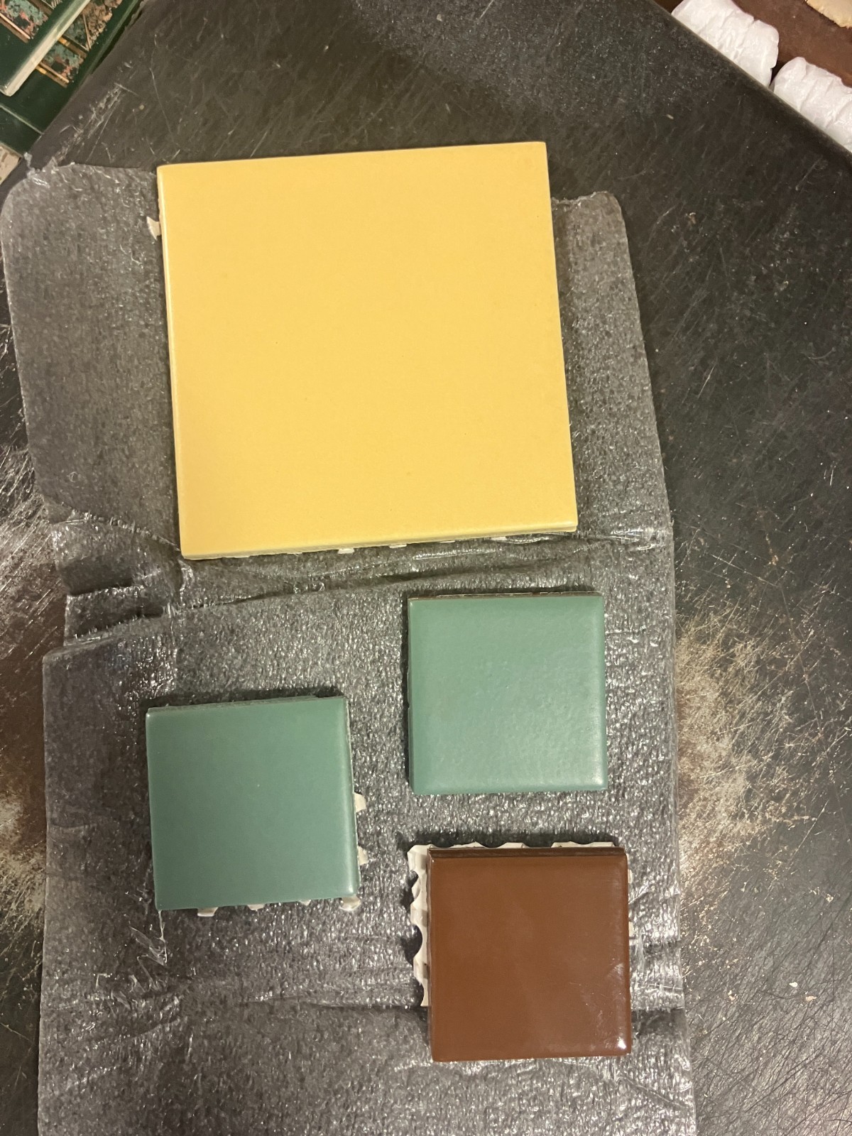 Tile Samples of 657 meshed and Loose, 550 meshed, and 643 Meshed