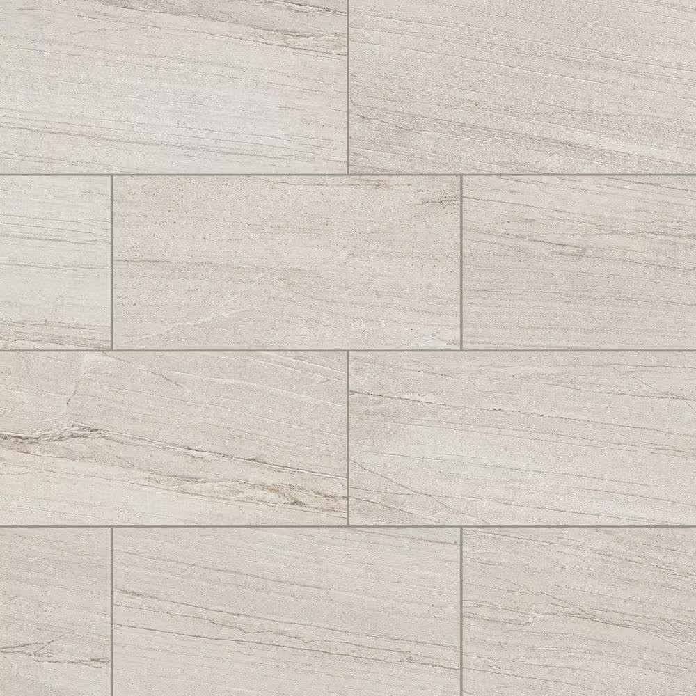 Malvera Cream 12 In. X 24 In. Lapato Porcelain Travertine Look Floor and Wall Ti