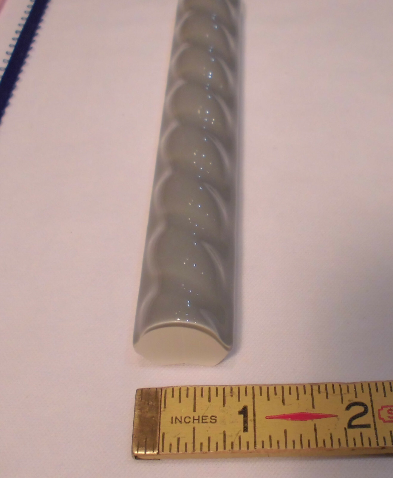 10 *Glossy Dark Gray* Ceramic Sizzle Liner Rope Tiles 3/4″ X 6″ American Olean