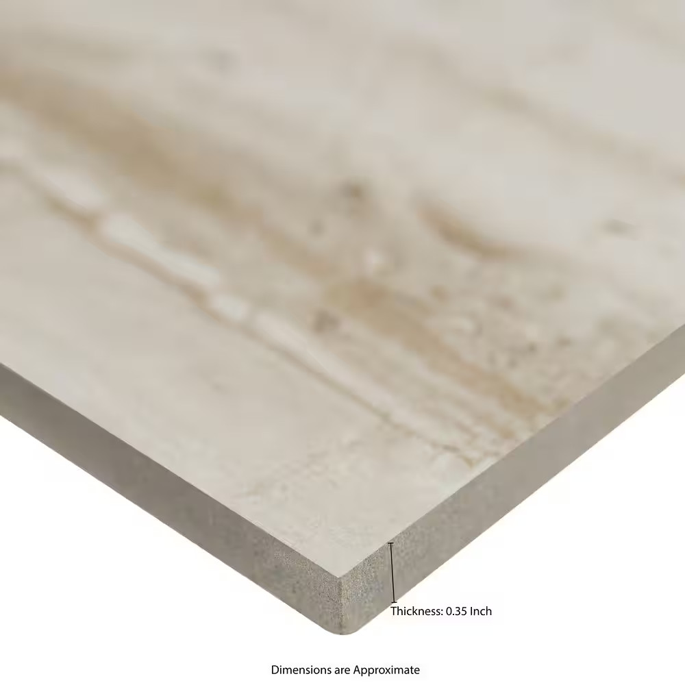 Vigo Beige 12 In. X 24 In. Matte Ceramic Stone Look Floor and Wall Tile (16 Sq.