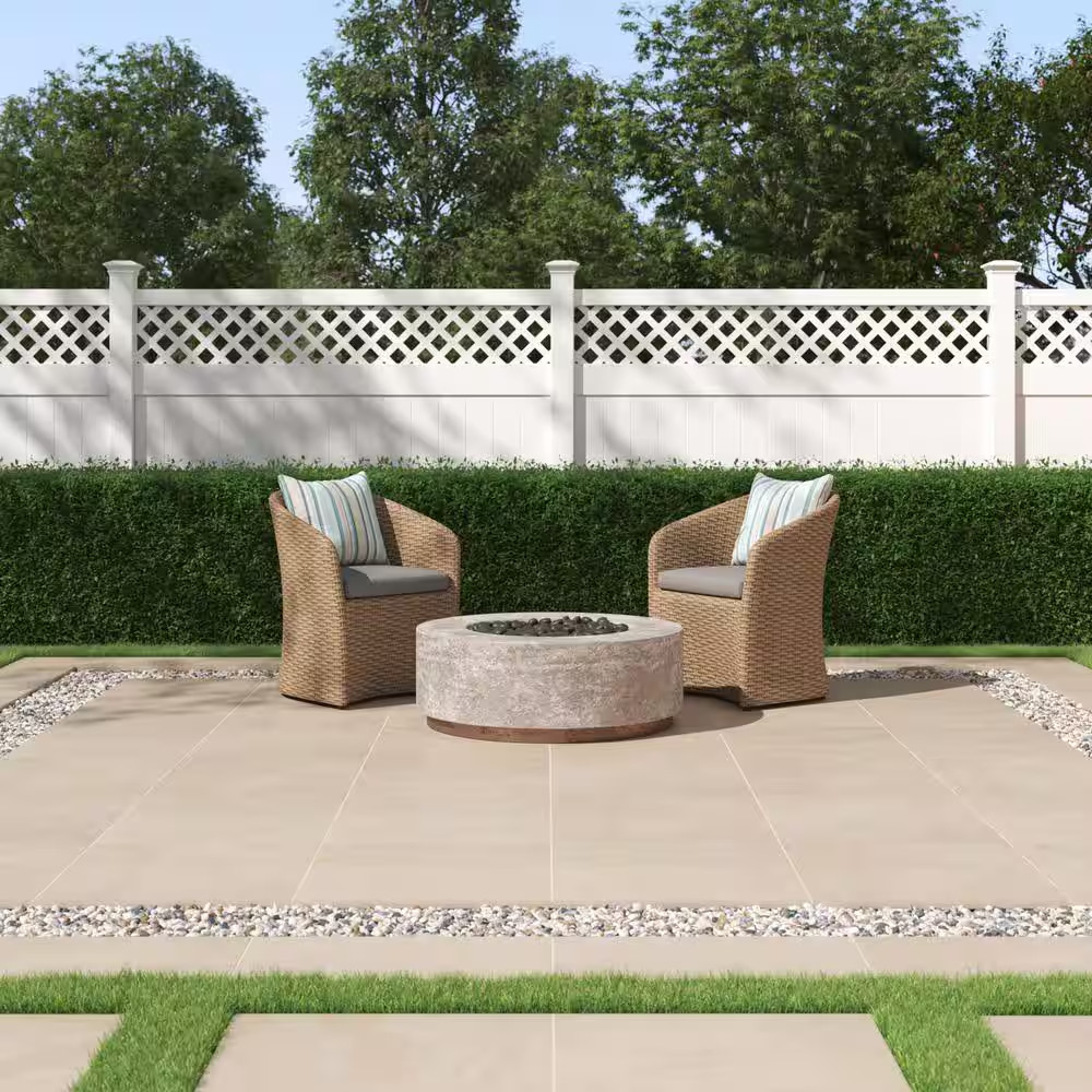 Tierra Ivory 2 Cm. X 24 In. X 24 In. Matte Porcelain Paver Tile (8 Sq. Ft. / Cas