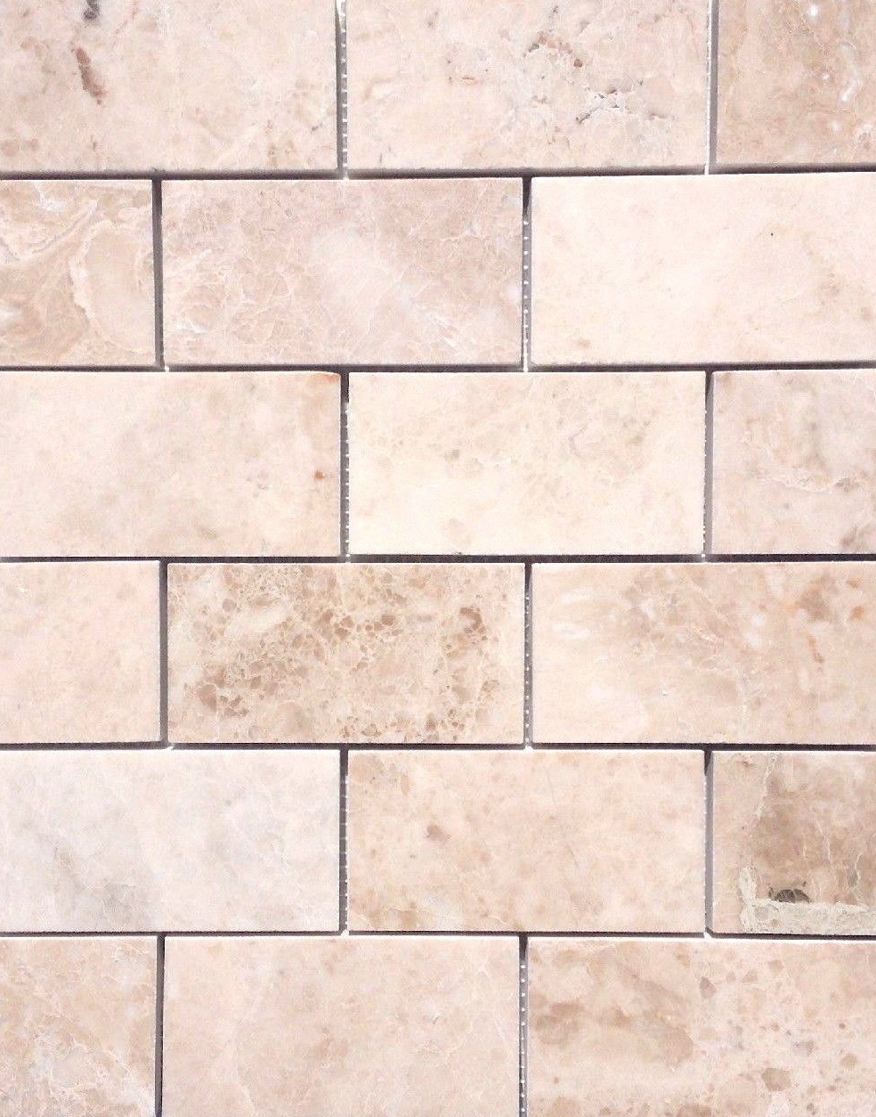 2×4 Cappuccino Marble Polished Finish and Straight Edge Backsplash Wall Floor