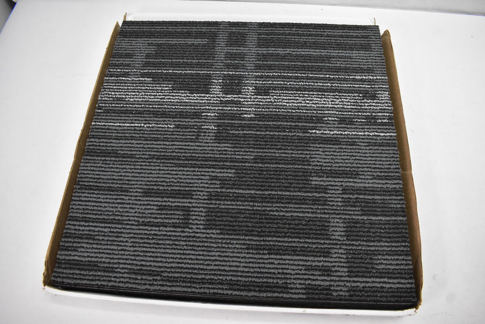 Hutton Sharkskin Carpet Tile 8 Tiles 19.69in 50cm 21.53 sq ft BCF Nylon Gray