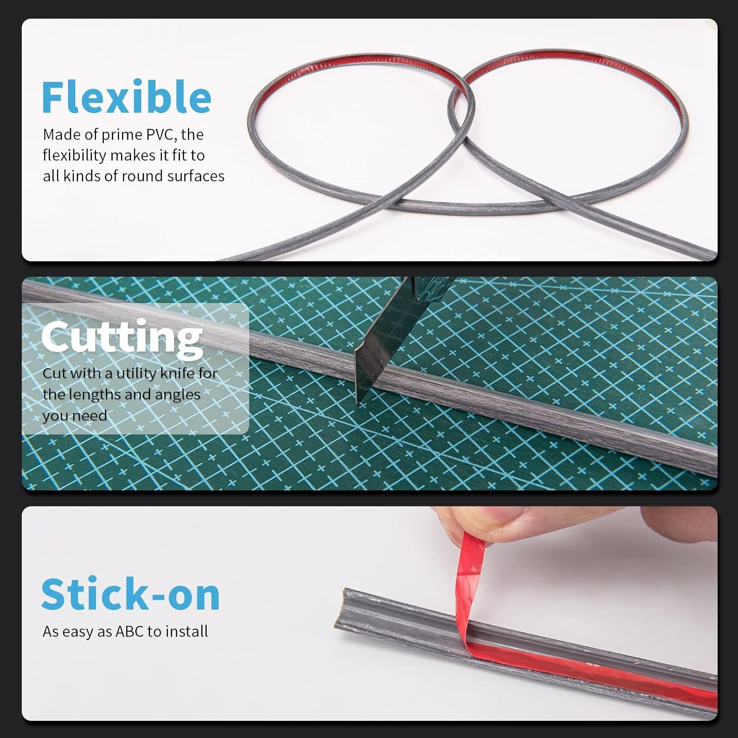 20Ft Vinyl Corner Trim Peel And Stick For Tile And Wall Edges Furniture Decorati