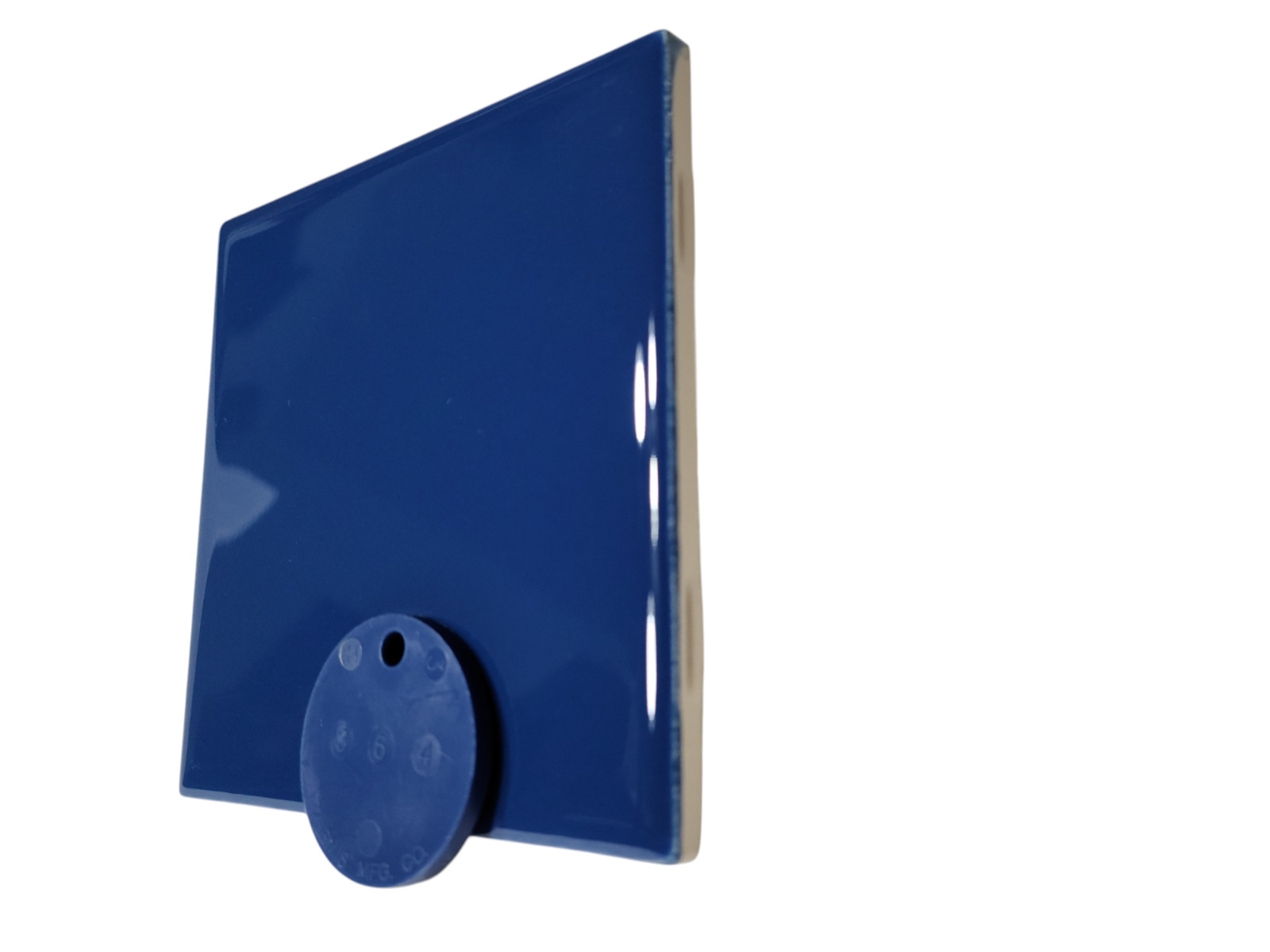Colonial Blue Ceramic Tile 4.25 in Shower Backsplash Subway Mid Century Modern