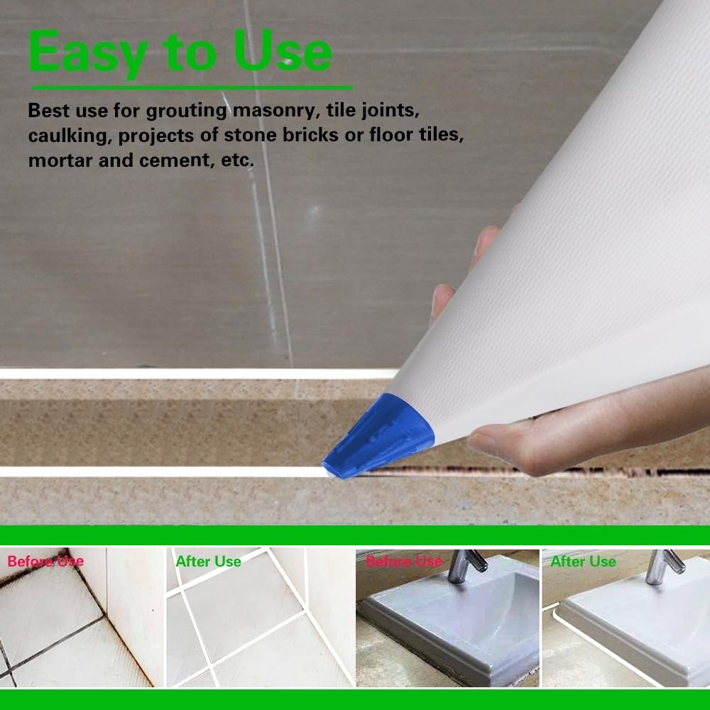 3 Pack Tile Grout Masonry Mortar Bag, 12″ by 24″ Heavy Duty Tear Resistant Pu…