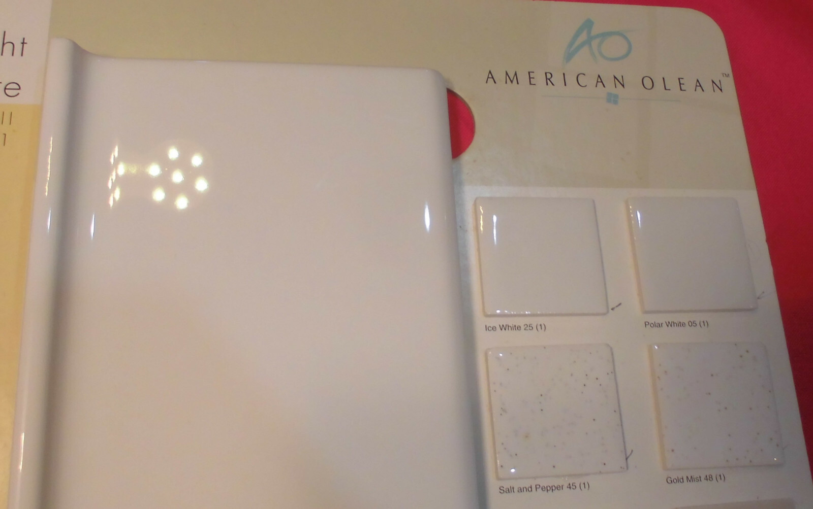 1 pc. Glossy White Bullnose Top: base/cove Ceramic Tile: 4-1/4″ X 6″ NEW-STOCK
