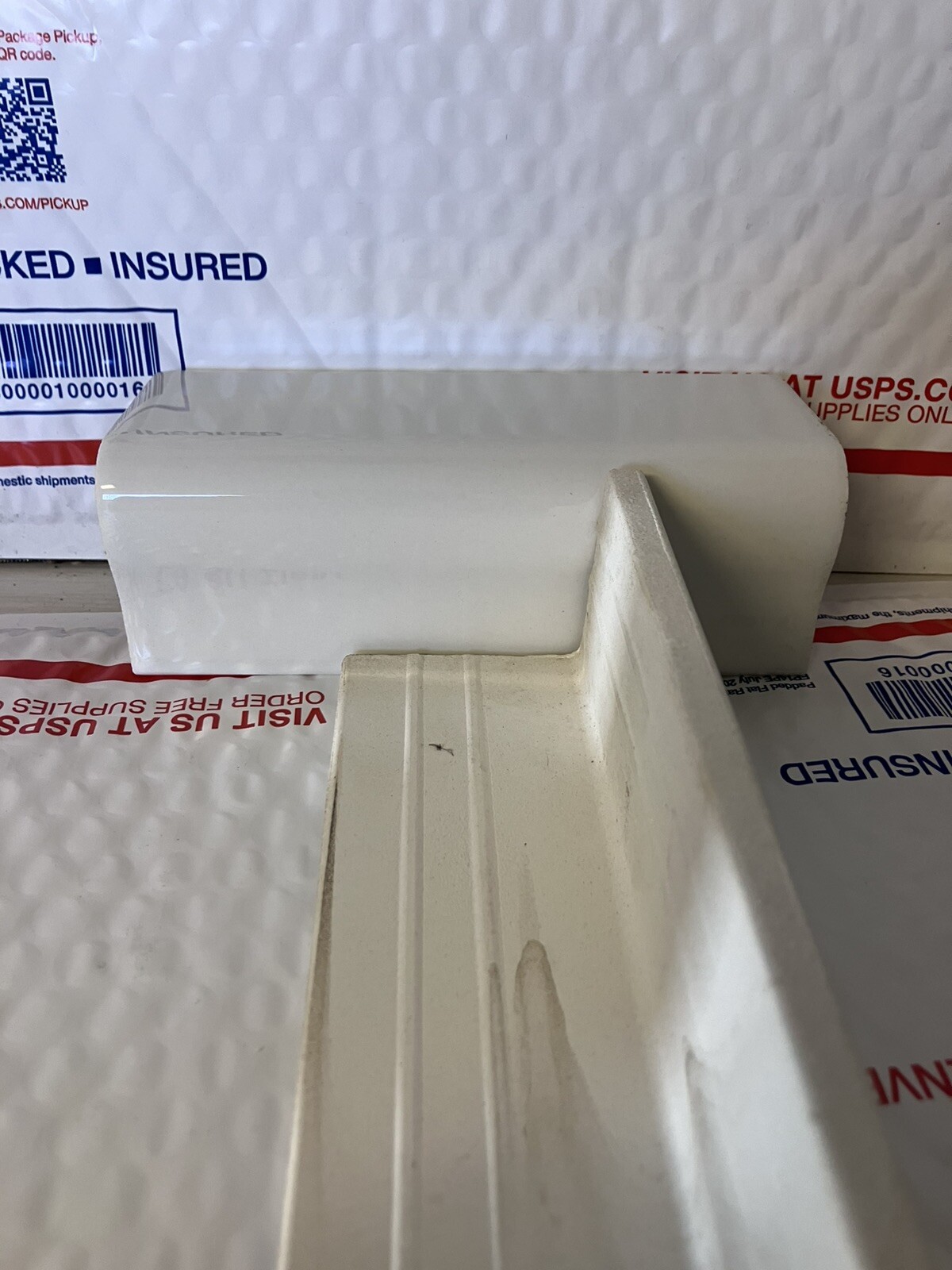 Two Pieces Of Dal Tile K 101 V-cap, Counter Rail,#8262 Semi-gloss Discontinued