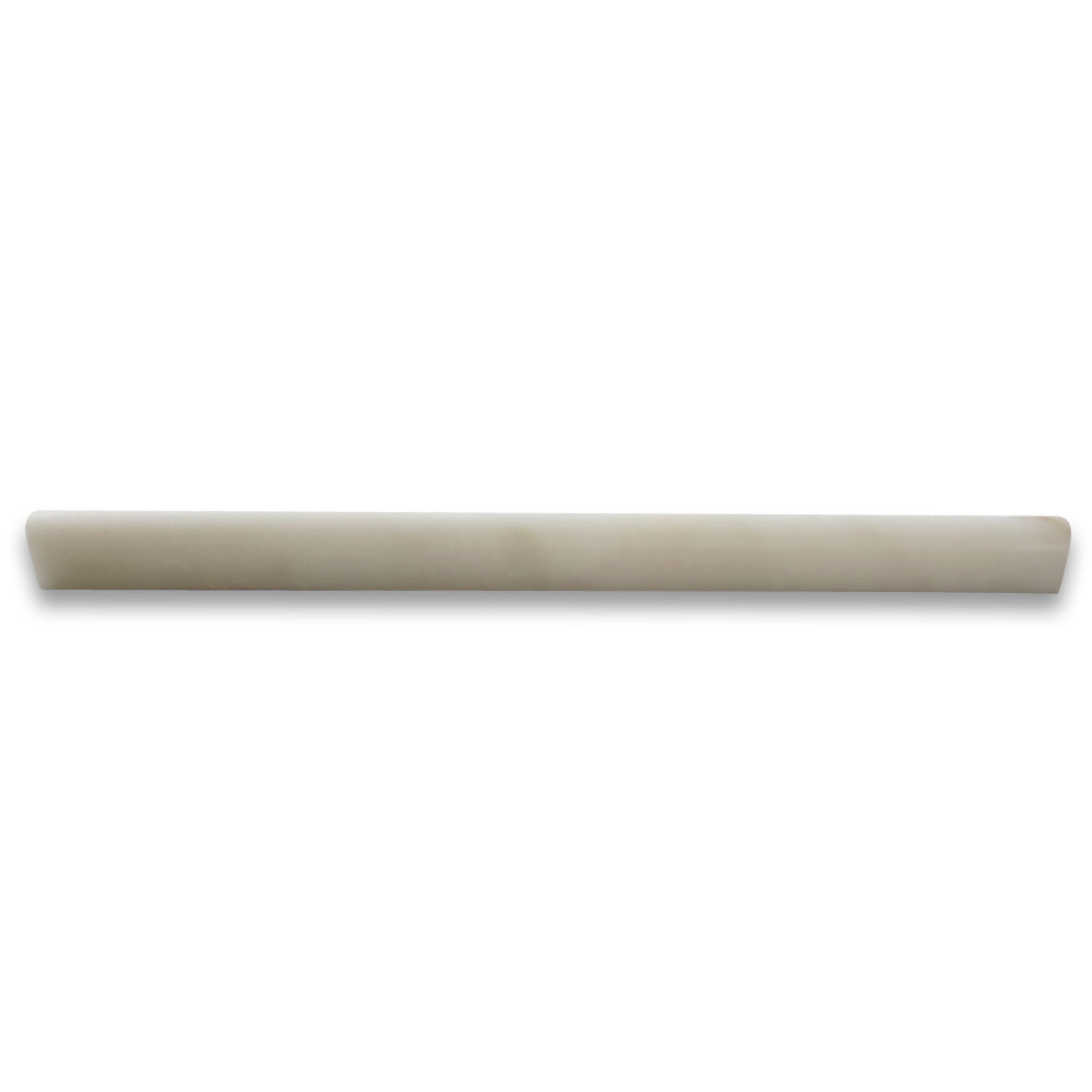 G18H Calacatta Gold Calcutta Marble 3/4×12 Pencil Liner Trim Molding Honed