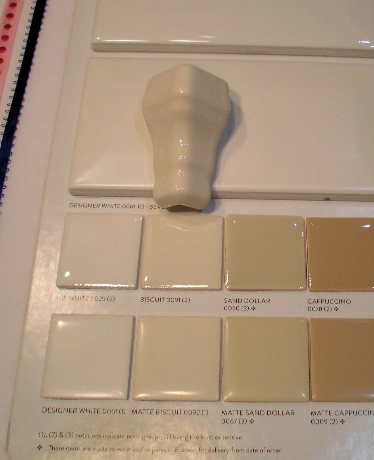 Biscuit Ceramic Chair Rail Tile 2-1/2″ X 1″ Corner #22SRACN1P2 American Olean