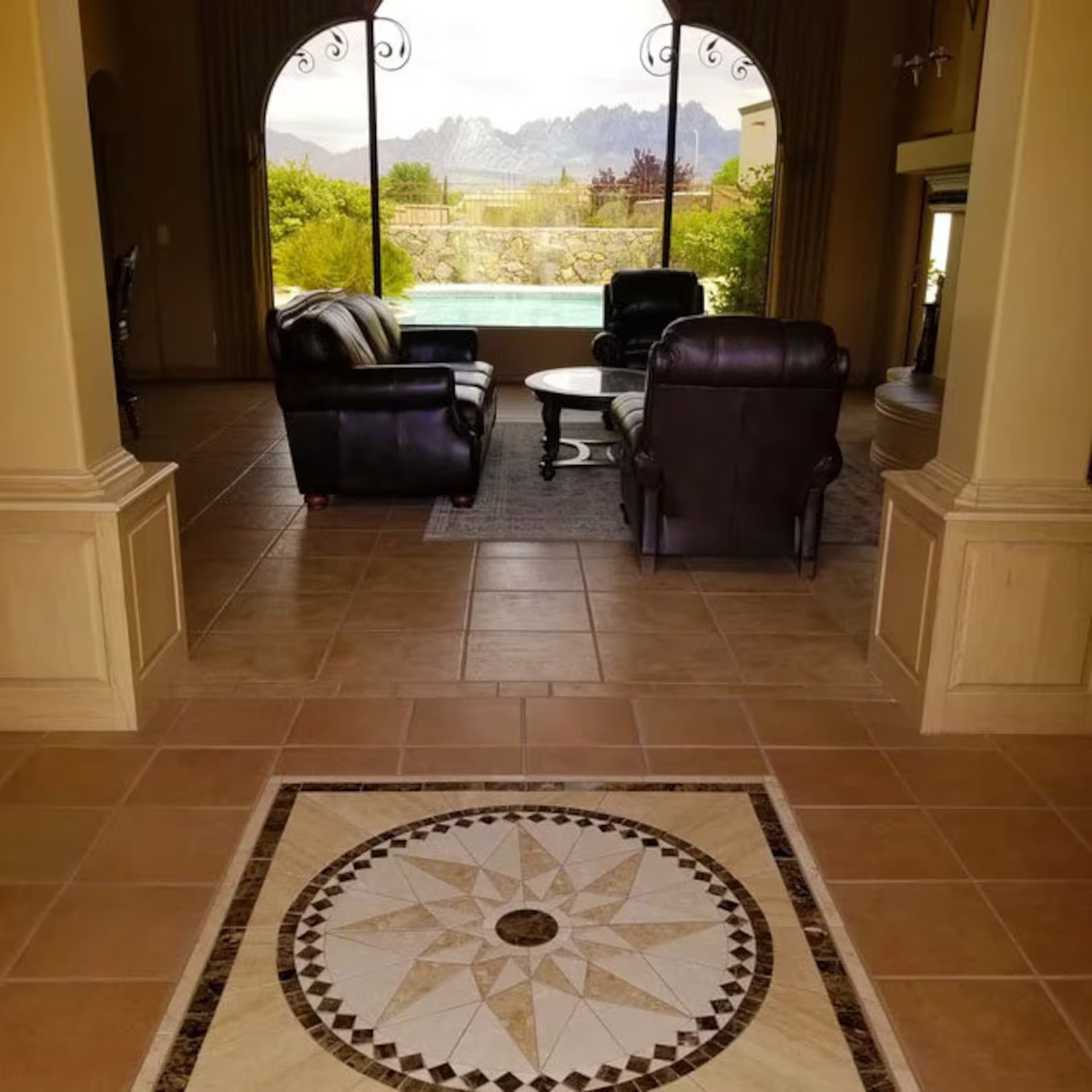 Marble Floor Tile Medallion
