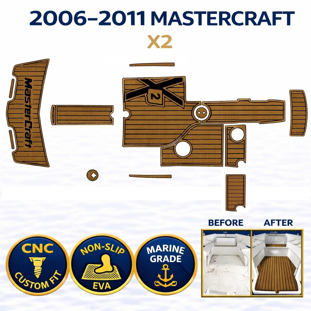 2006-2011 MasterCraft X2 EVA Boat Flooring Custom Fit SeaDek Style Deck Kit