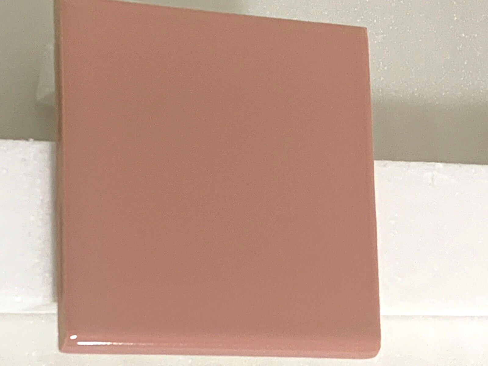 New Vintage Florida Ceramic 4 3/8″ X 4 3/8″ Bermuda Coral Stone Bullnose Gloss