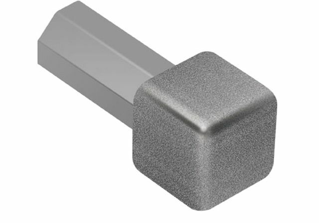 Schluter QUADEC Inside/Outside Corner 1/2″ Thick Tile Tuscan Pewter EV/Q125TSG
