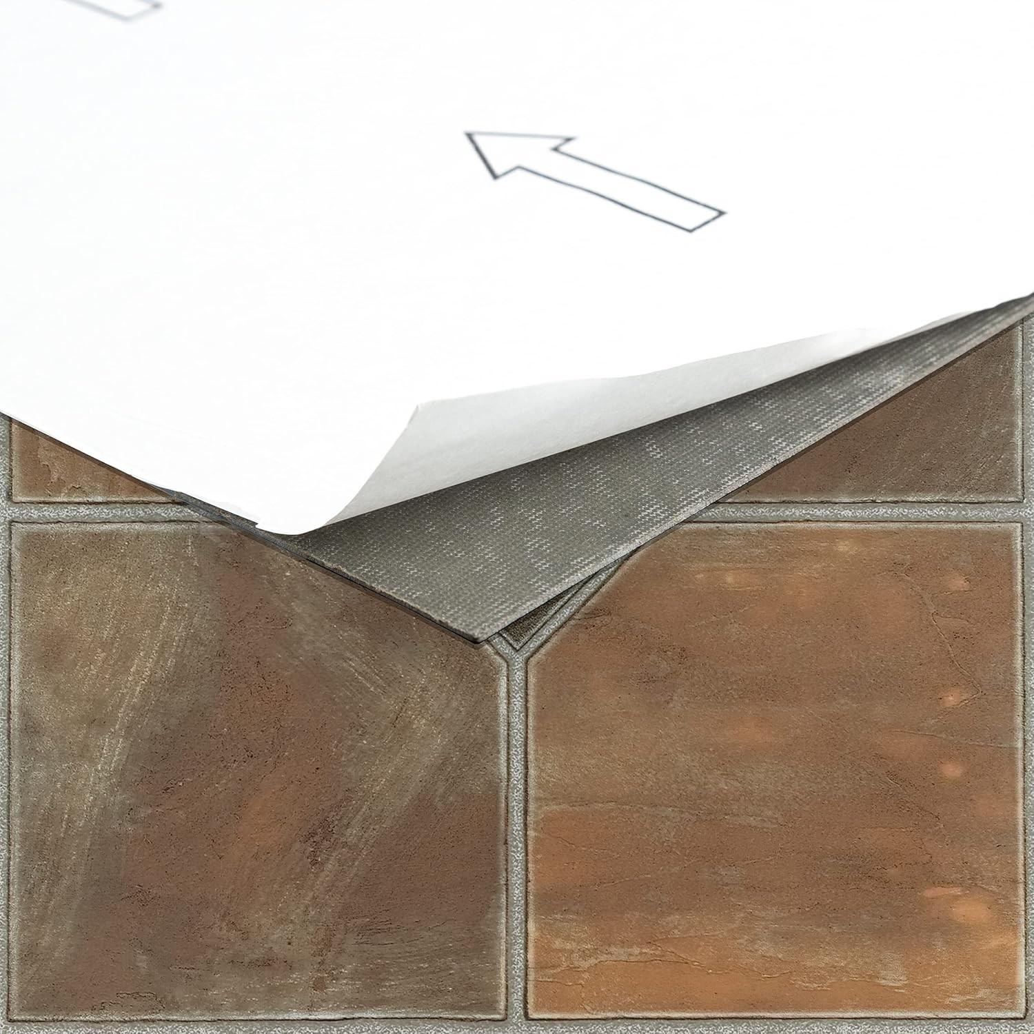 Nexus Self Adhesive 12-Inch Vinyl Floor Tiles, 20 Tiles – 12″ x 12″, Rustic S…