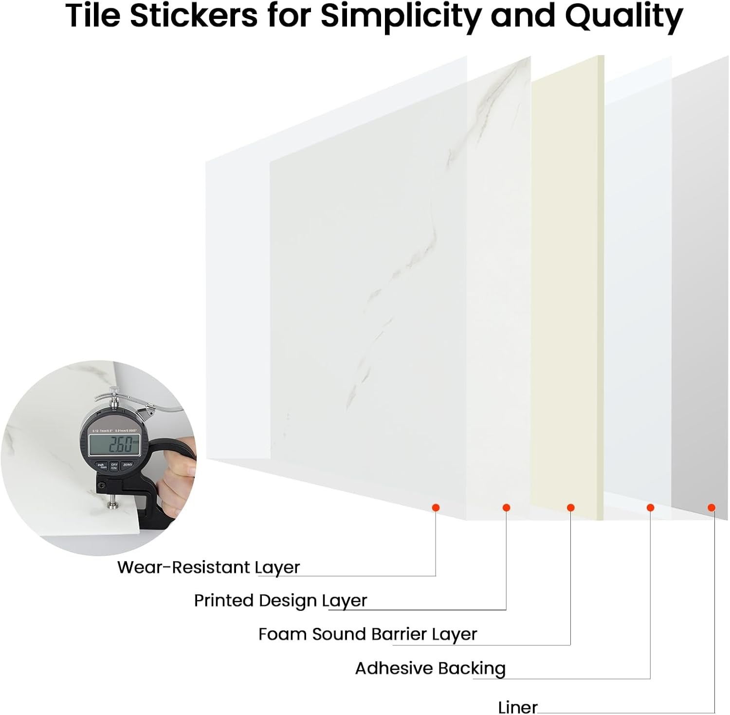 20pcs Peel and Stick Marble Floor Wall Panels 23.6″x11.8″ PVC Tiles Sticker