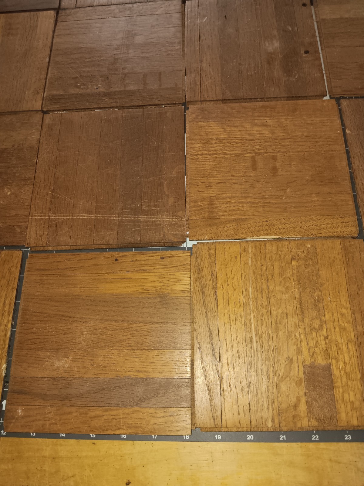 Reclaim VTG COLOR TILE Solid Oak Parquet Flooring 24 pieces = 6 SQ FT. OPTIONS!