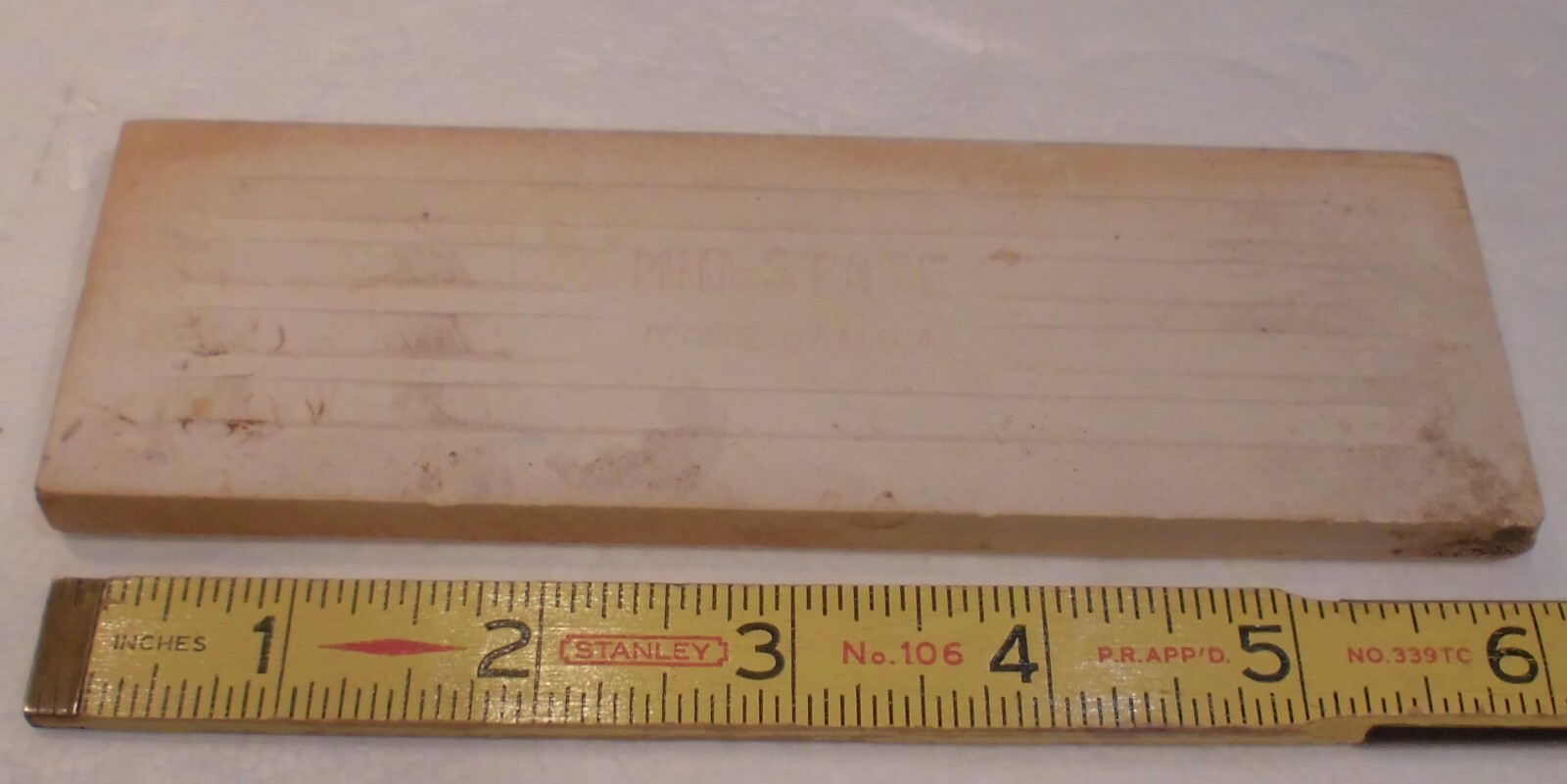 1 pc. Glossy *Ivory* 2” X 6” Bullnose Surface Flat Ceramic Tile, Light Yellow