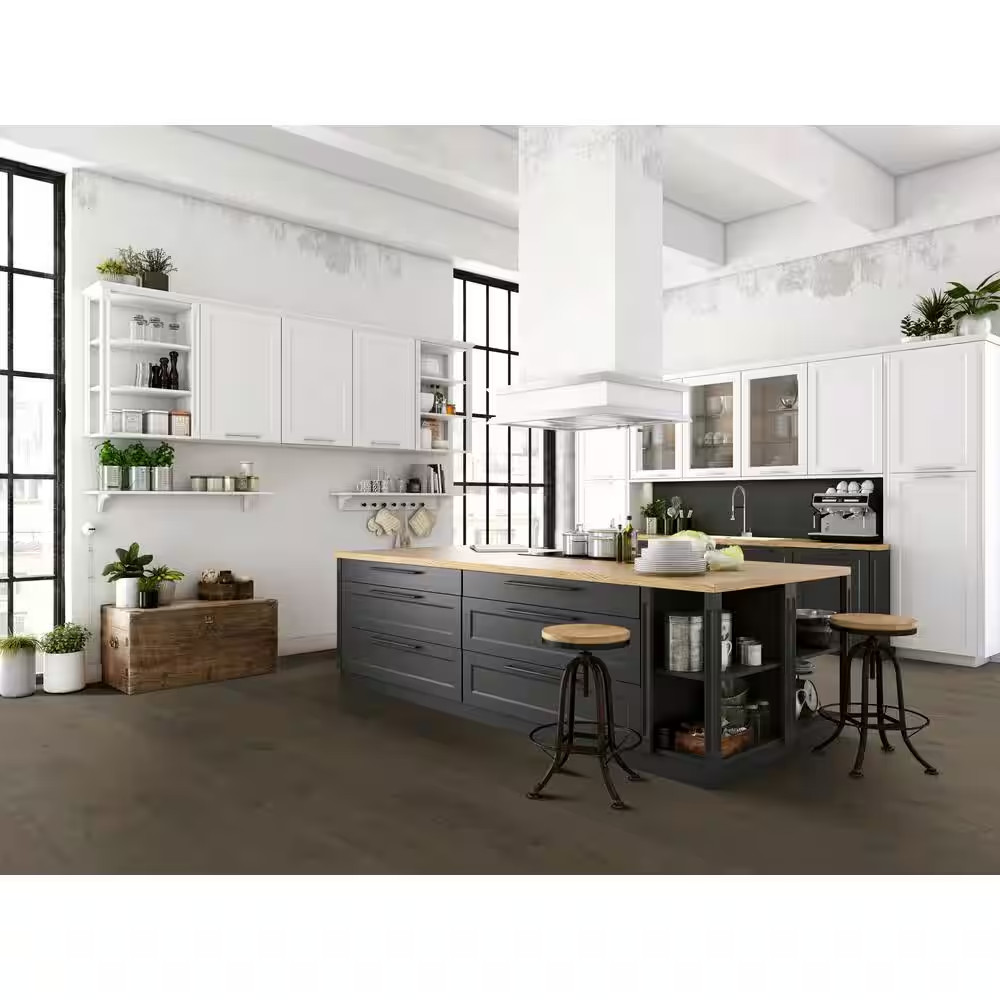 Castlebury Scarborough Grey White Oak 3/4 In. T X 4 In. W Wire Brushed Solid Har