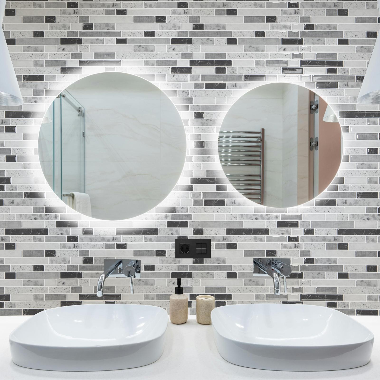 10pcs Peel and Stick Backsplash Thickened Tiles, 12”x12”, Cover 10 Sq.Ft.