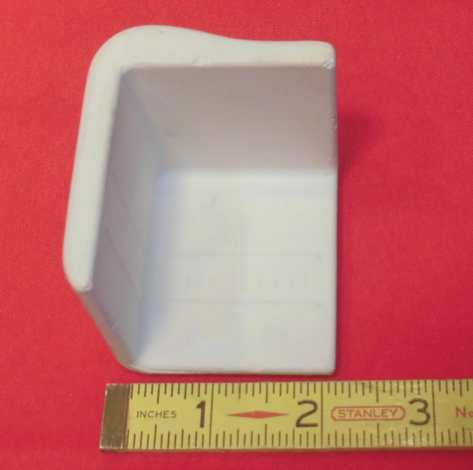1 pc. Gloss Almond: #12: V Cap Corner Ceramic Trim Tile: Counter Edging, A.O.