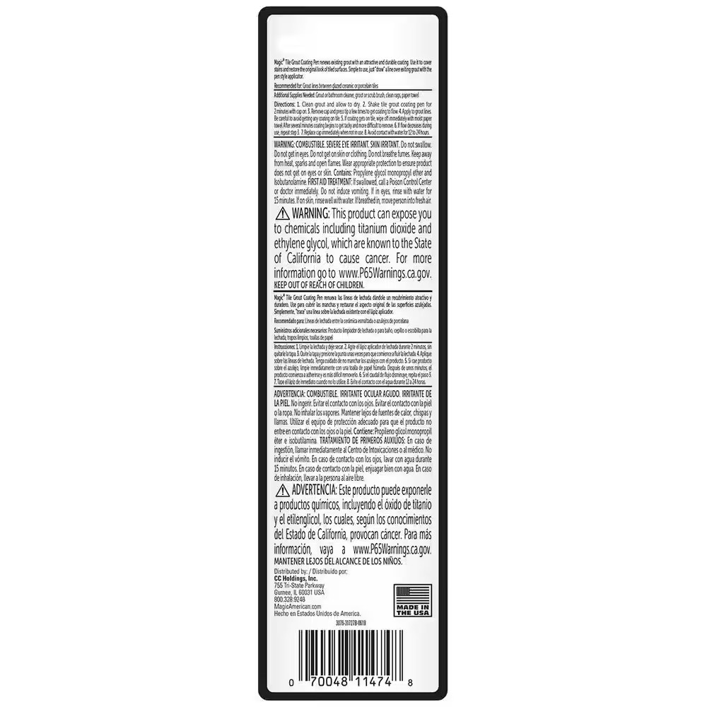 0.25 Oz. Tile Grout Coating Pen in White