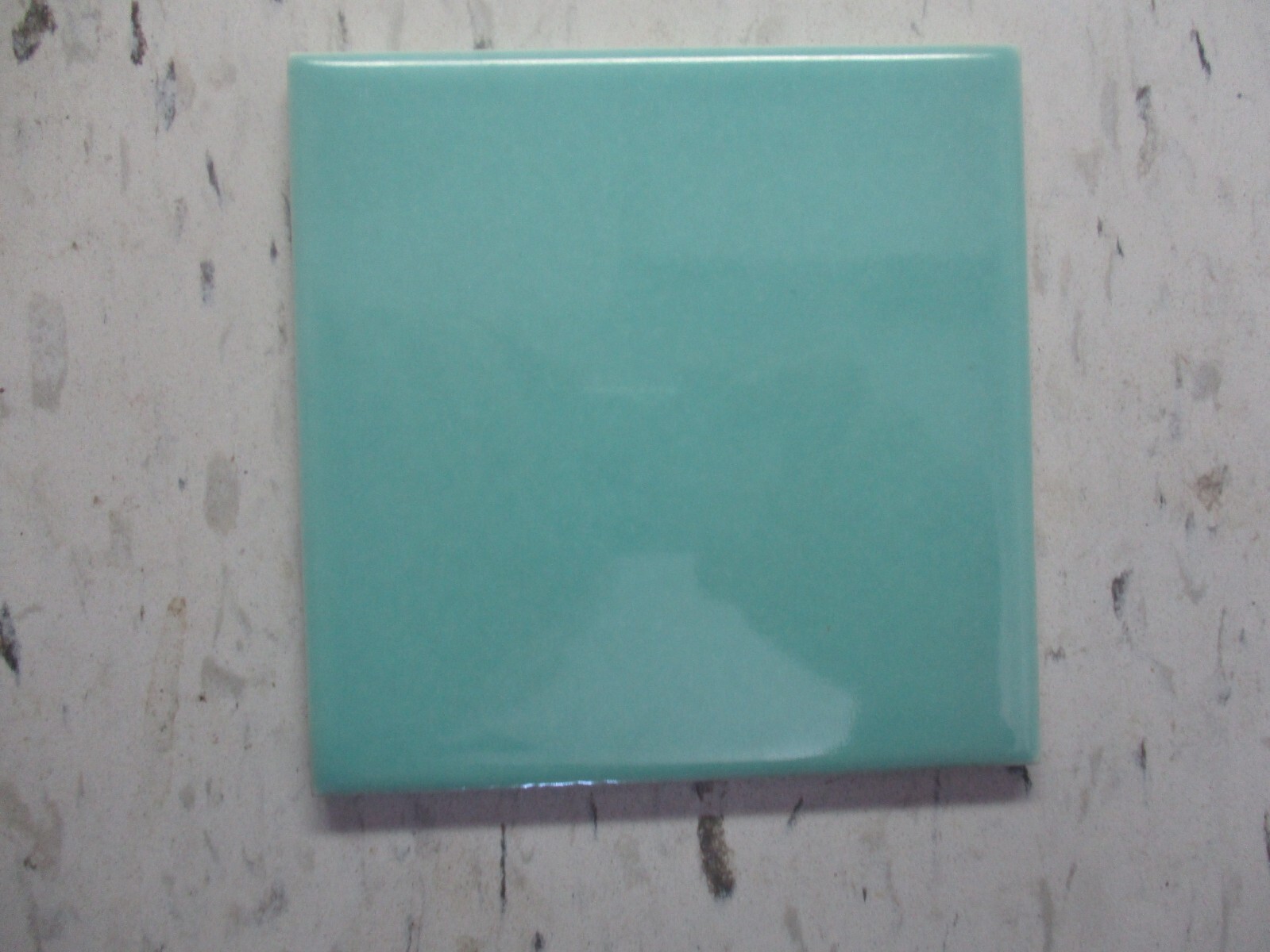 1 Wall Tile Atco USA 4-3/8″ Sq. Aqua Green Turquoise Ceramic 1950s Retro Vintage