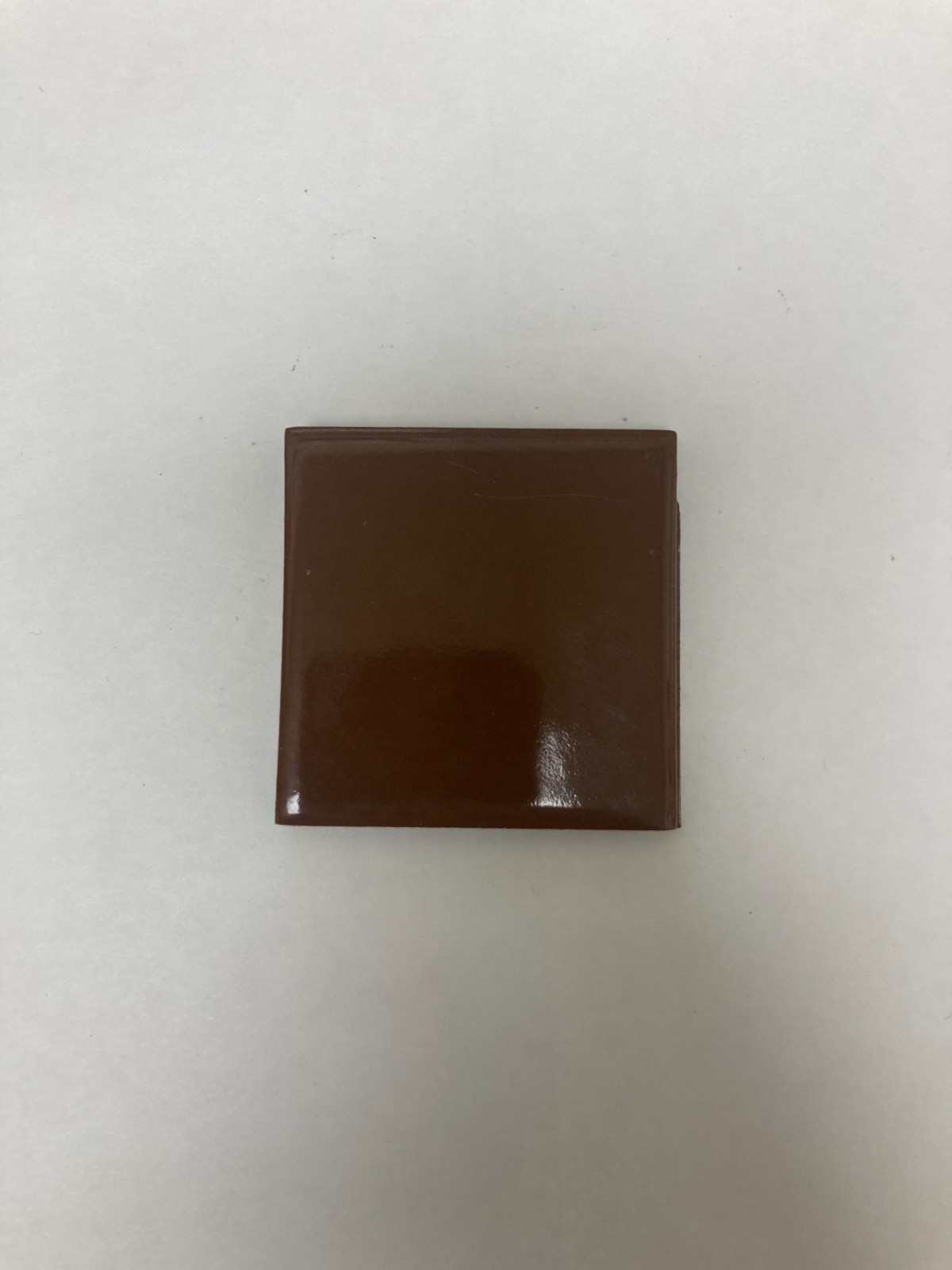 2×2 Tile Glossy Chocolate Brown Square Wall Remodel Ceramic C#550-554 Sample
