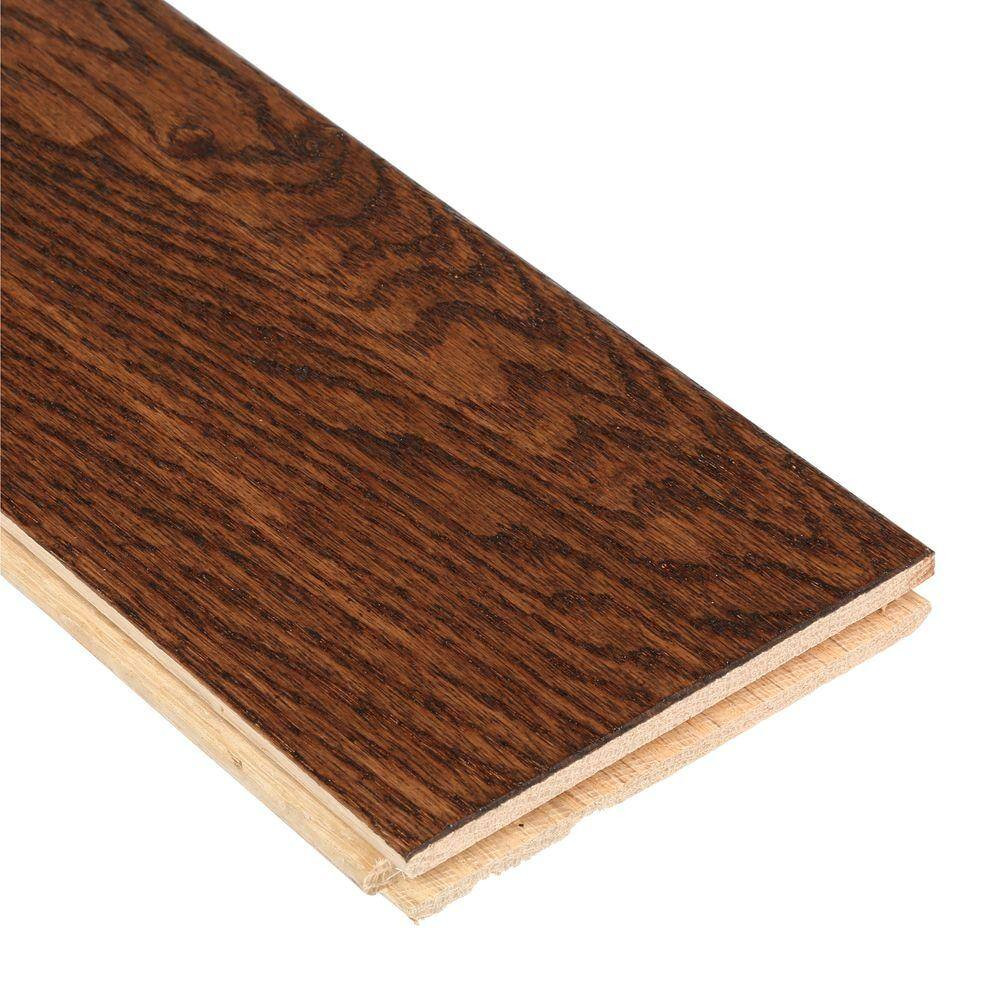 American Vintage Mocha Oak 3/4 In. T X 5 In. W Scraped Solid Hardwood Flooring (