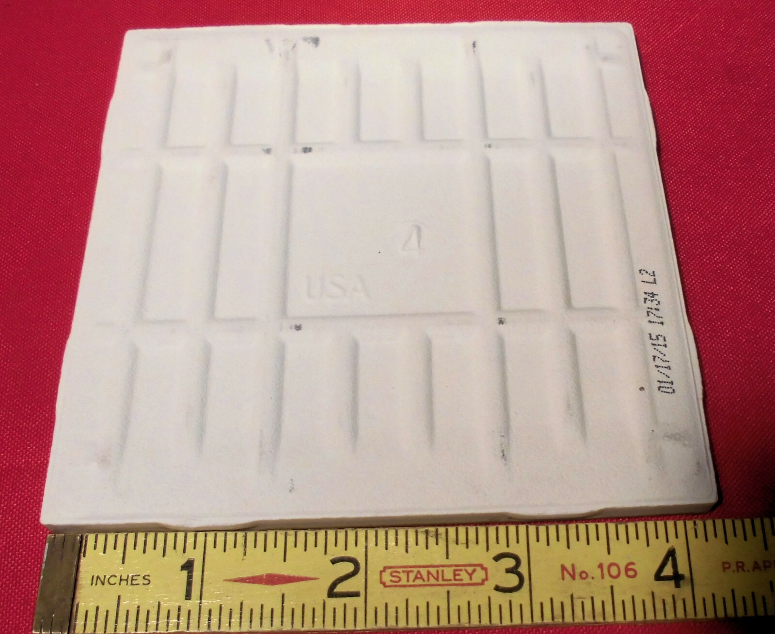 1 pc. Elemental Tan: Glossy Ceramic Tile by Daltile; 4-1/4″ Light Brown NEW