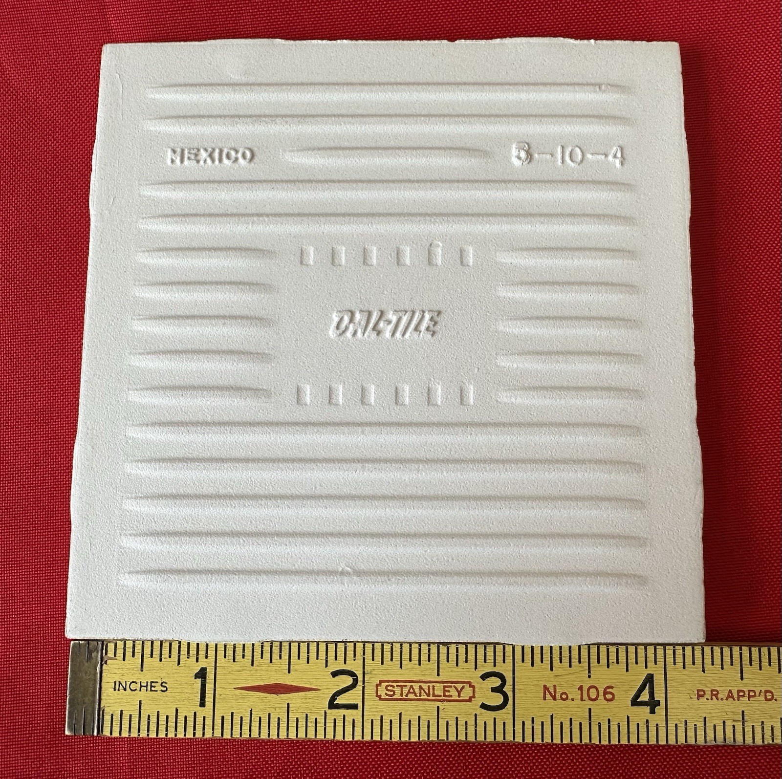 1 pc. Mellow White: Matte Ceramic Tile by Daltile #D-700; 4-1/4″ Discontinued