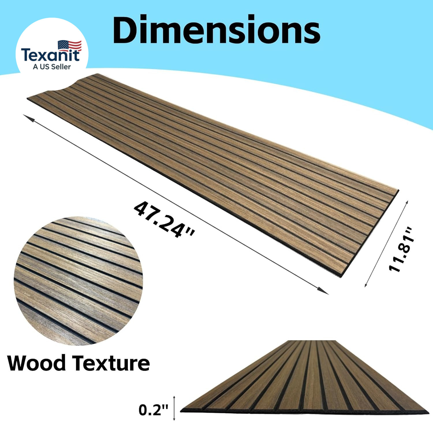 Modern Self-Adhesive Wood Slat Wall Panels, Peel and Stick Wooden Design, Decora