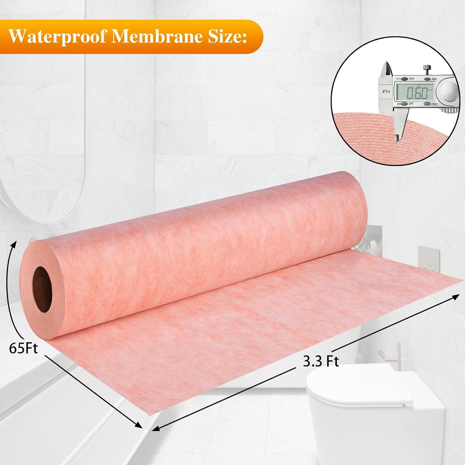 Waterproofing Membrane Band for Shower,Waterproof Membrane Tape-3.3Ftx65Ft | 23.