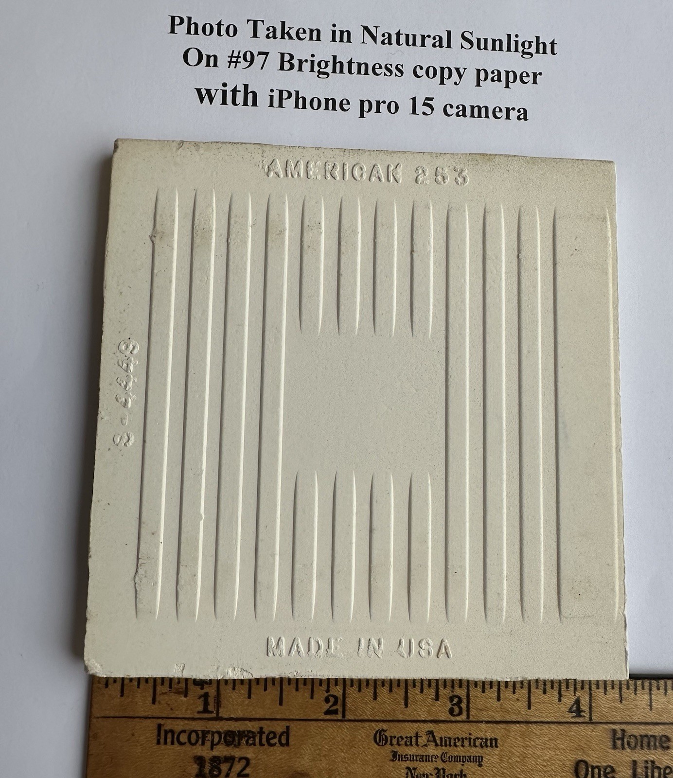 1 pc. Brite Gloss White #47: 4-1/4″ Ceramic Bullnose Tile by American Olean