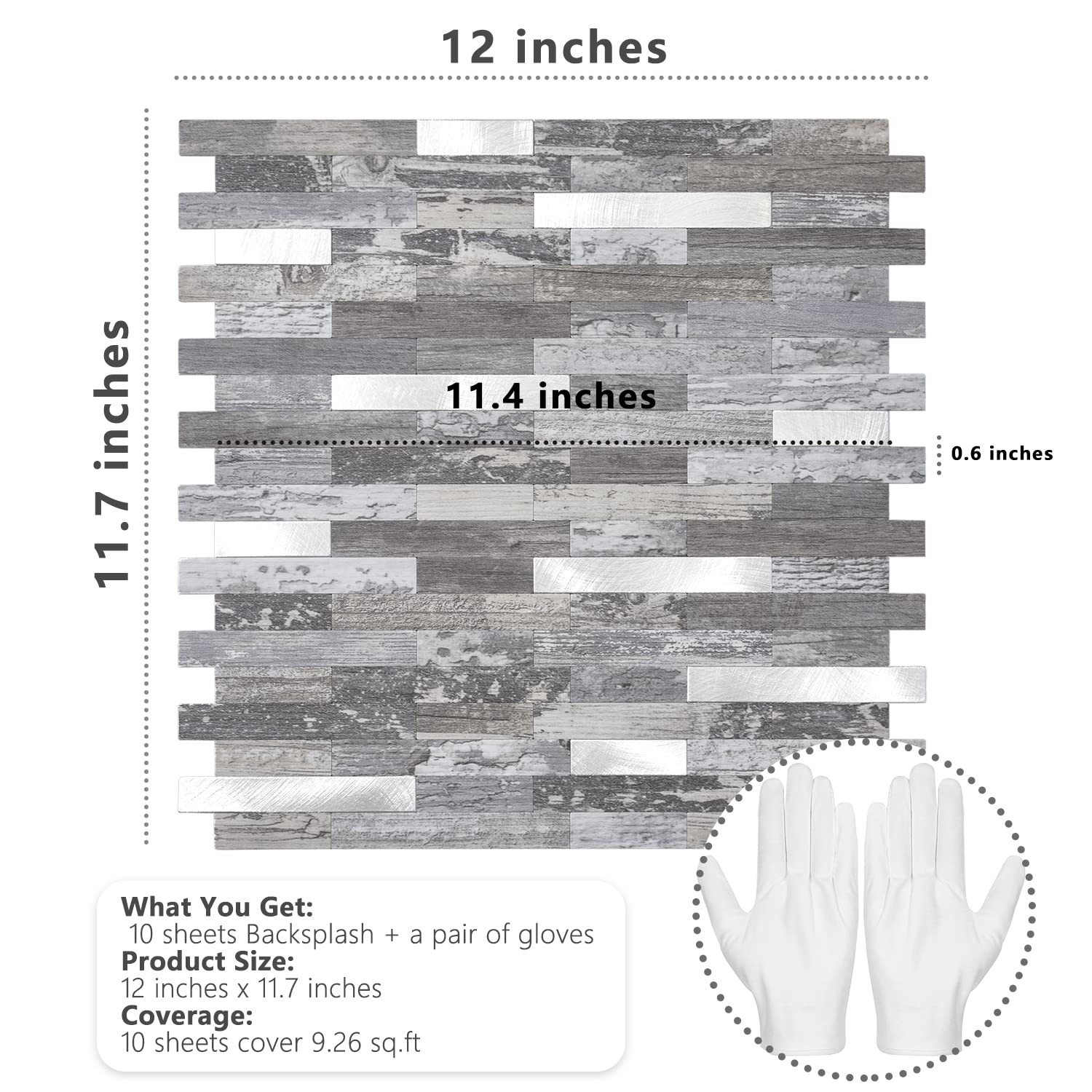 Peel and Stick Backsplash, PVC Wall Tiles Stick on Backsplash for Kitchen(10 …