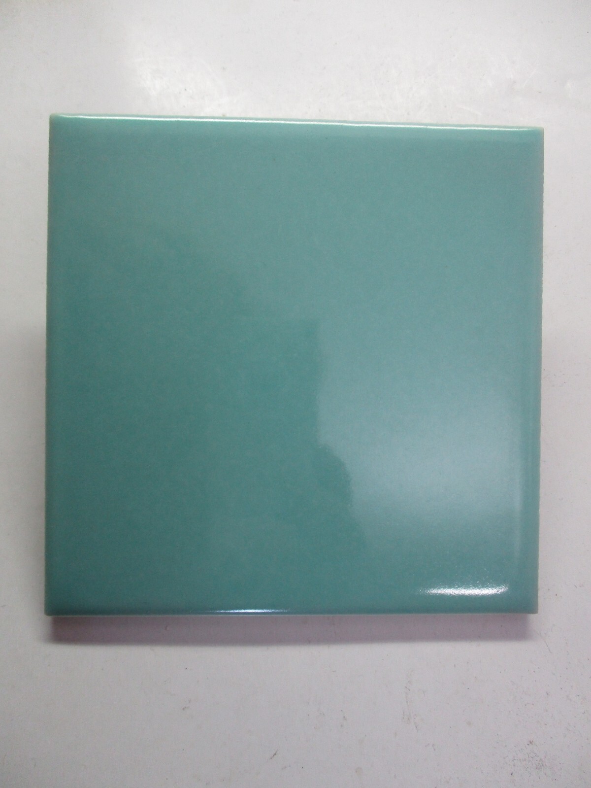 1 Wall Tile Atco USA 4-3/8″ Sq. Aqua Green Turquoise Ceramic 1950s Retro Vintage