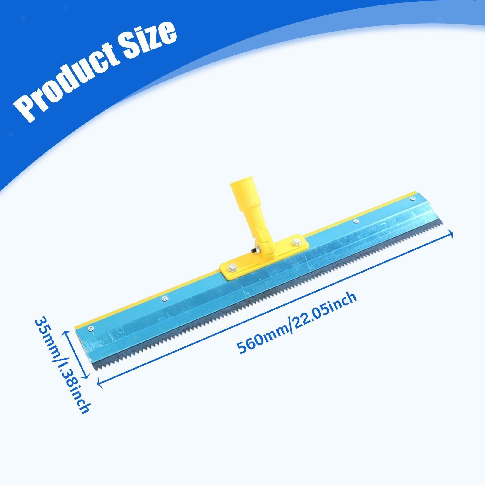 Epoxy Floor Squeegee Notched Construction Hand Tool Metal to Apply Heavy Coating
