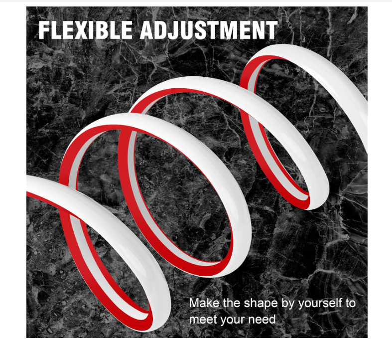 Flexible Quarter round Molding Self Adhesive (White, 10 Ft) Peel and Stick Flexi